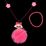 Girls Locket & Bracelet Set - Dark Pink, Kids, Jewellery Sets, Chase Value, Chase Value