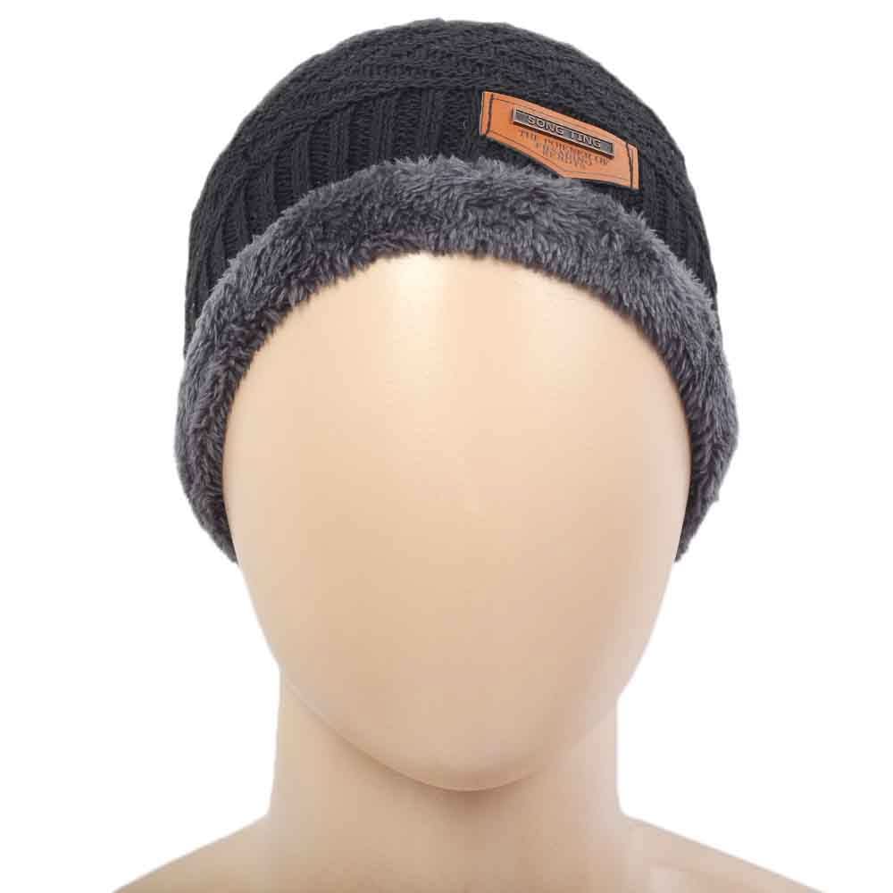 Men's Woolen Cap - Black, Men's Caps & Hats, Chase Value, Chase Value