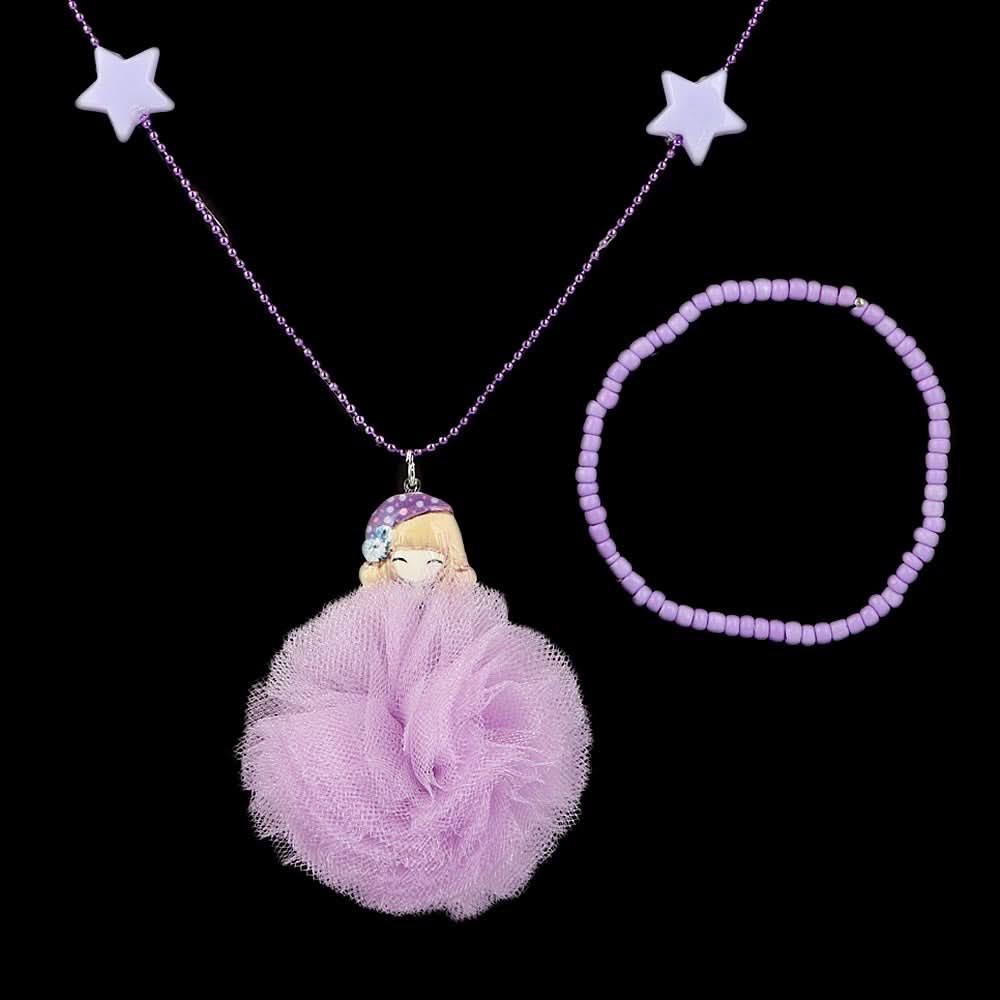 Girls Locket & Bracelet Set - Purple, Kids, Jewellery Sets, Chase Value, Chase Value