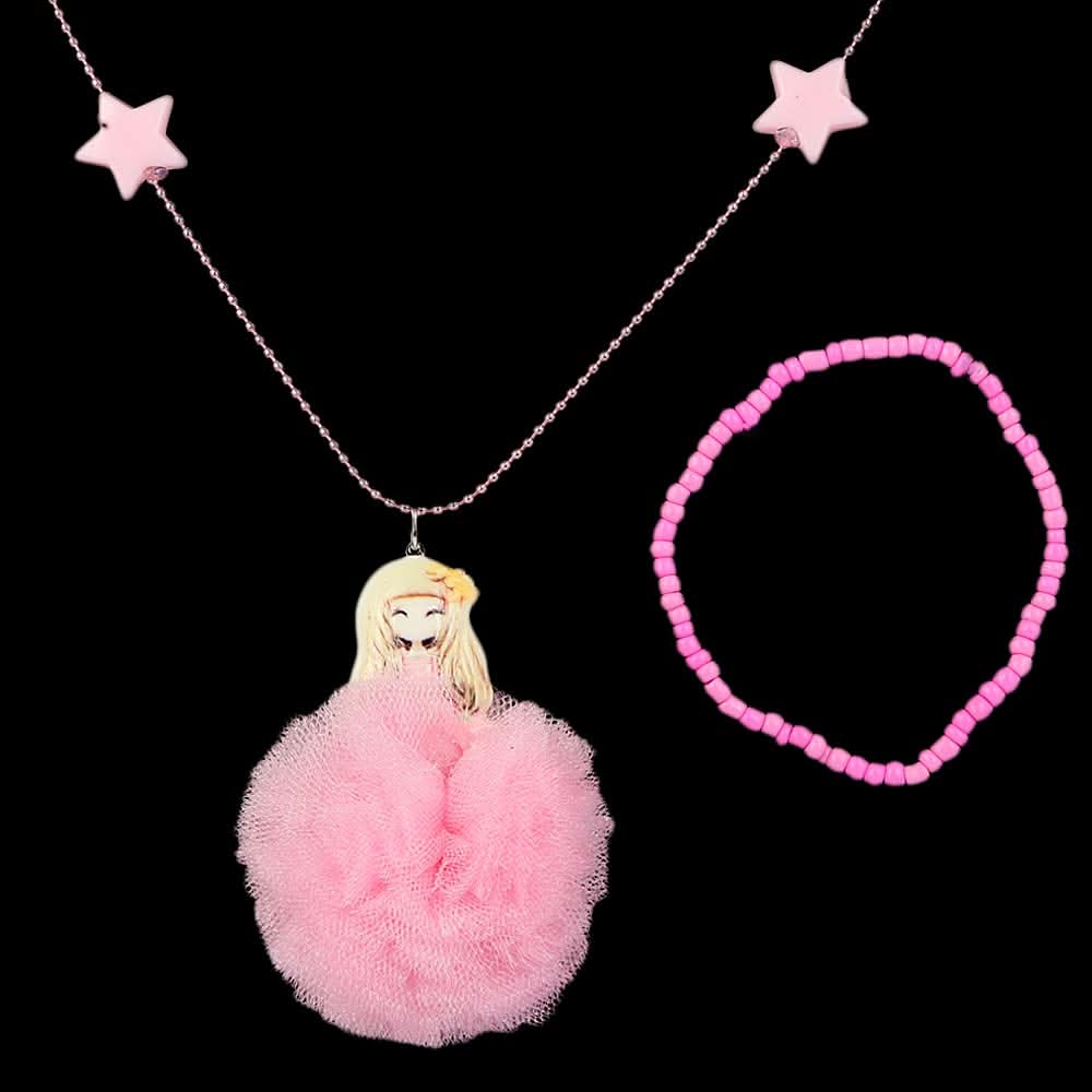 Girls Locket & Bracelet Set - Pink, Kids, Jewellery Sets, Chase Value, Chase Value