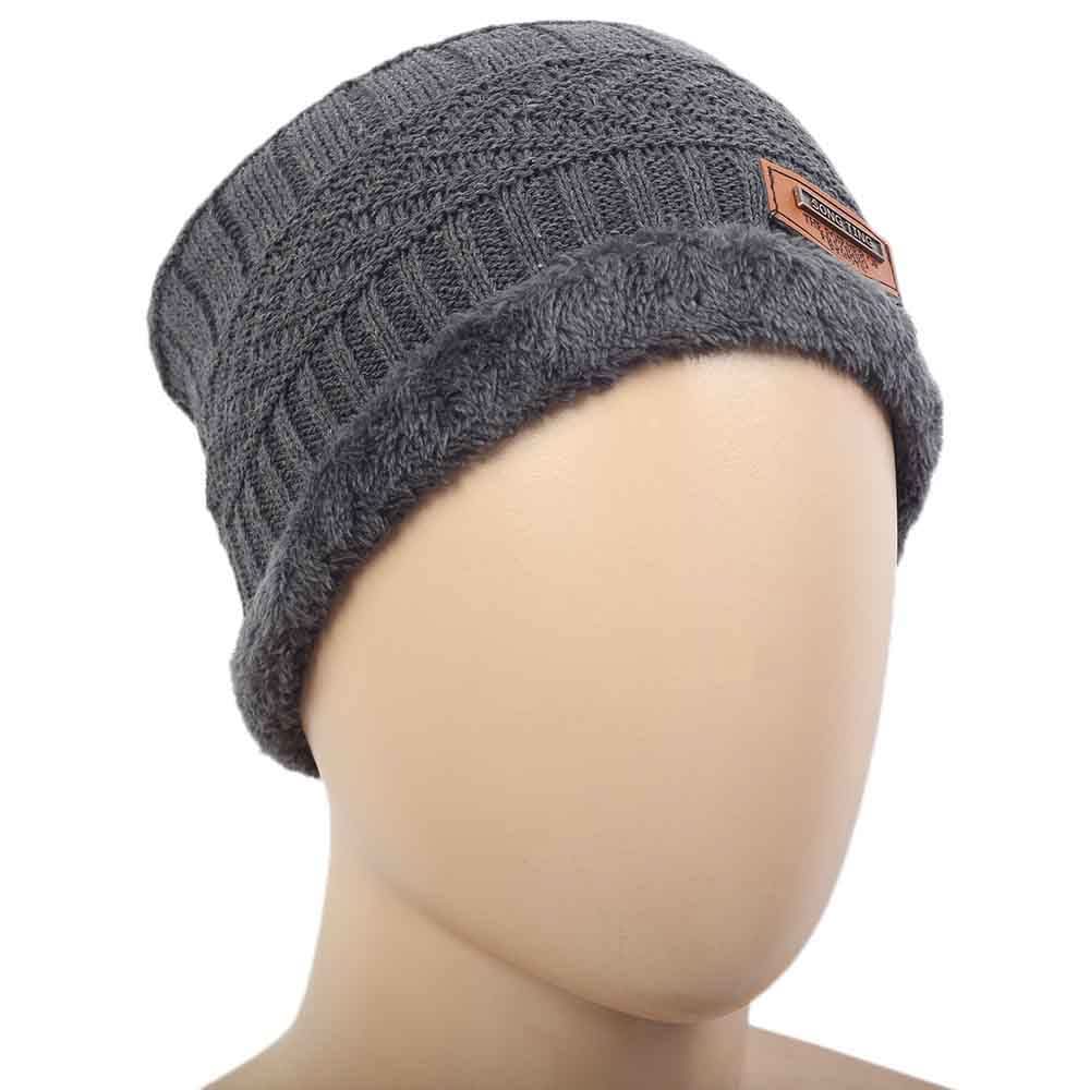 Men's Woolen Cap - Dark Grey, Men's Caps & Hats, Chase Value, Chase Value
