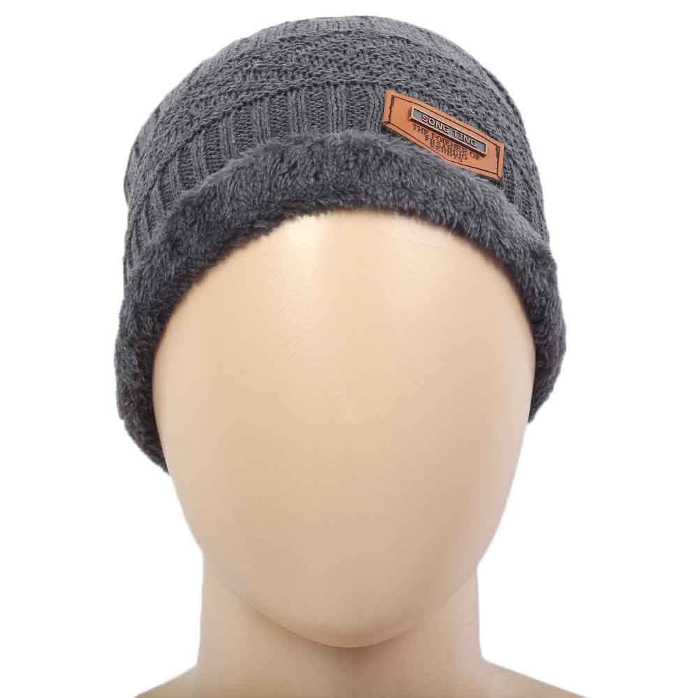 Men's Woolen Cap - Dark Grey, Men's Caps & Hats, Chase Value, Chase Value