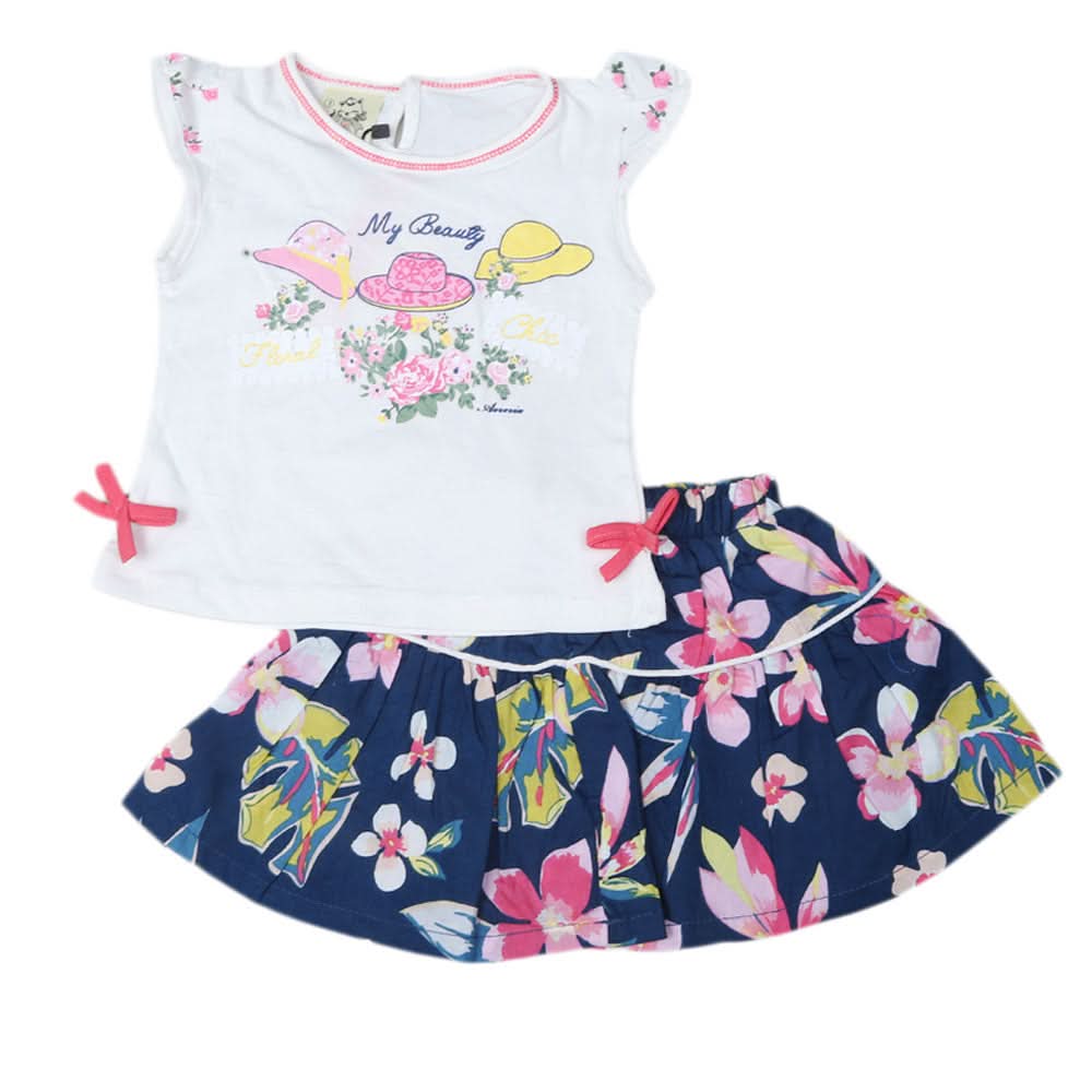 Newborn Girls 2pcs Suit - White, Kids, NB Girls Sets And Suits, Chase Value, Chase Value