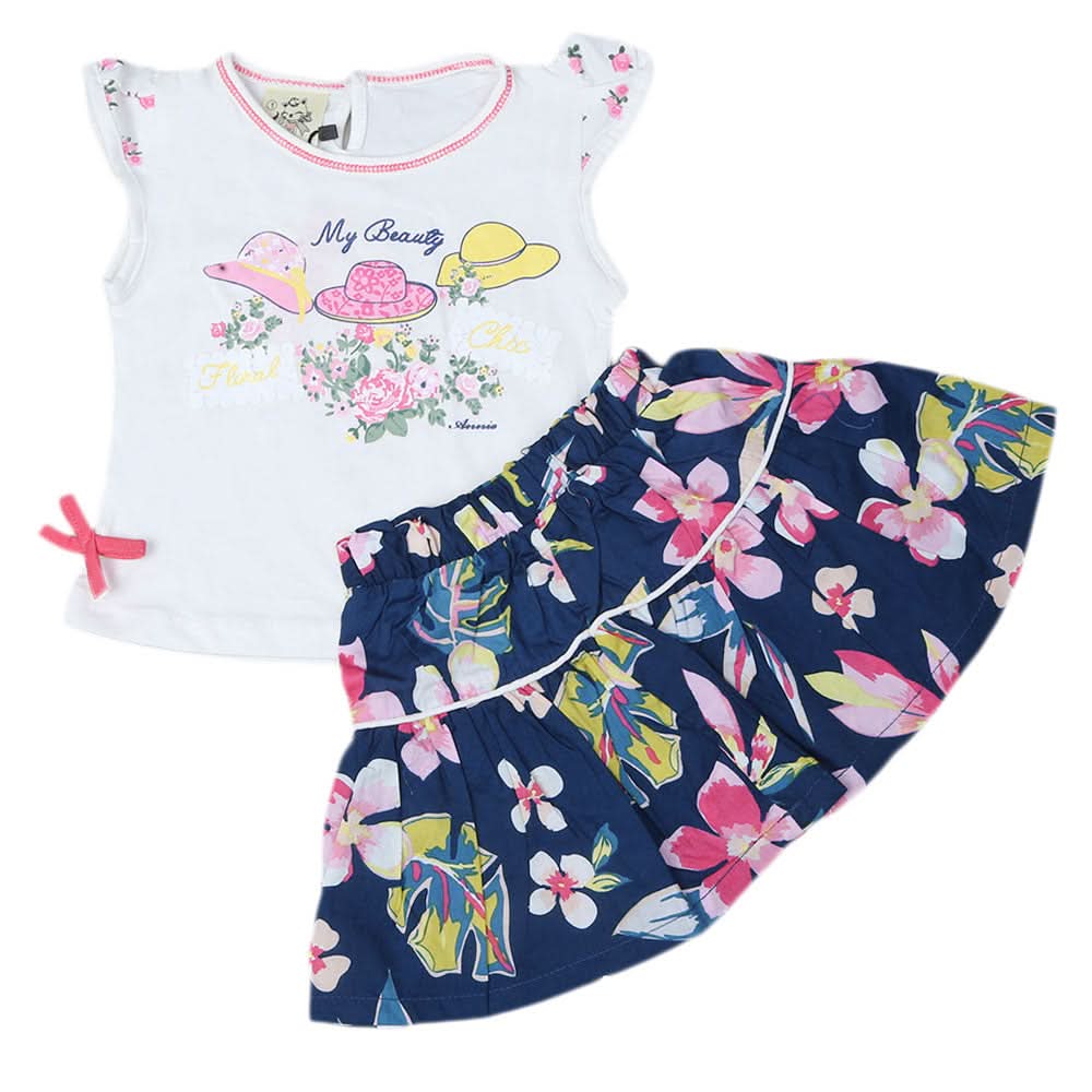 Newborn Girls 2pcs Suit - White, Kids, NB Girls Sets And Suits, Chase Value, Chase Value