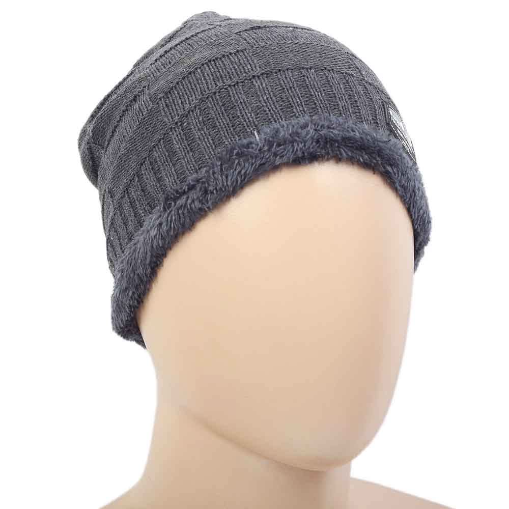 Men's Woolen Cap - Dark Grey, Men's Caps & Hats, Chase Value, Chase Value