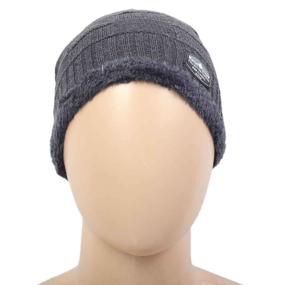 Men's Woolen Cap - Dark Grey, Men's Caps & Hats, Chase Value, Chase Value