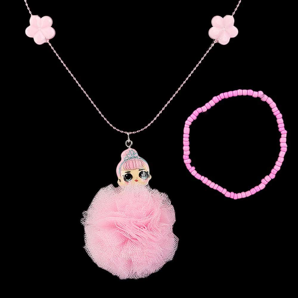 Girls Locket & Bracelet Set - Pink, Kids, Jewellery Sets, Chase Value, Chase Value