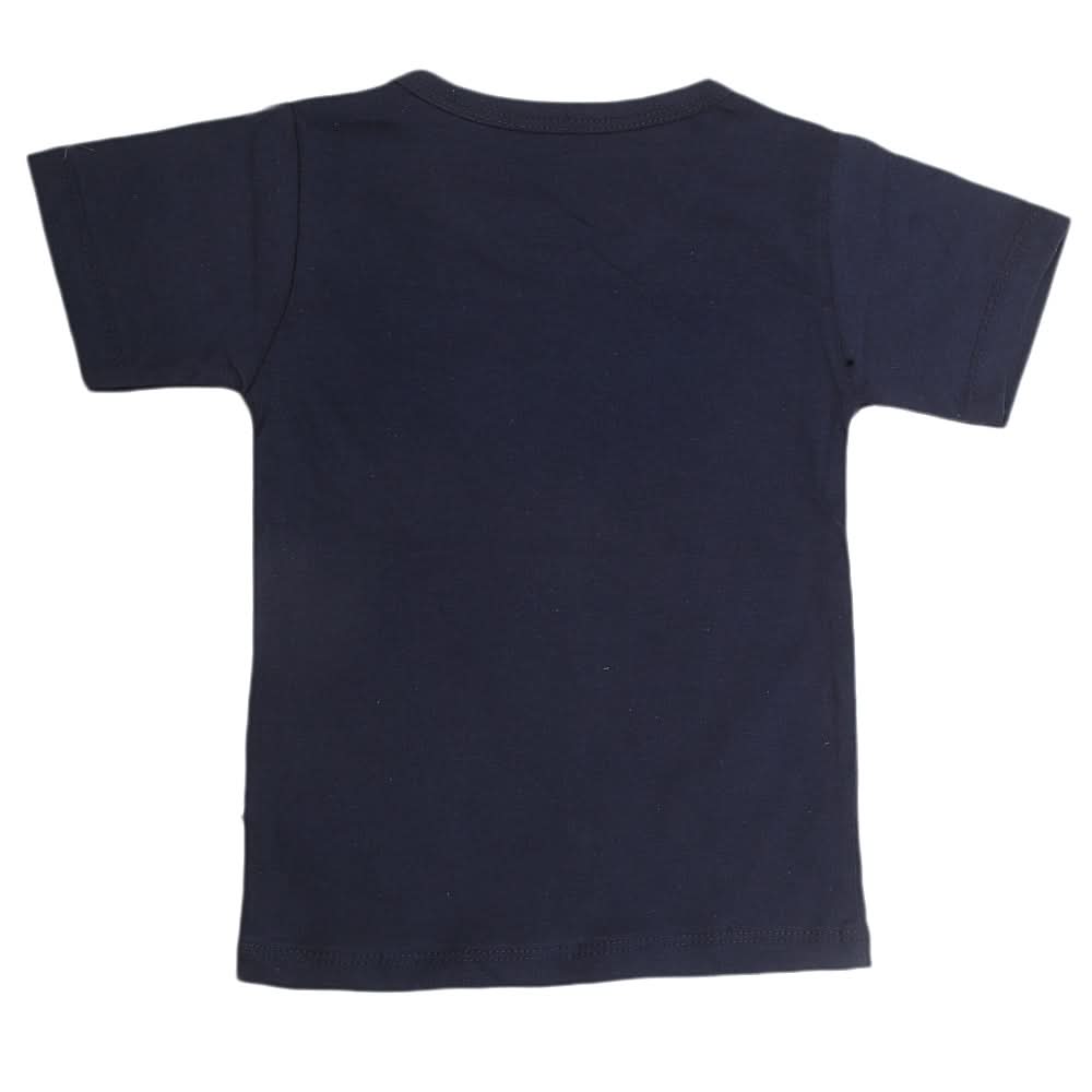 Boys Half Sleeves T-Shirt  - Navy Blue, Kids, Boys T-Shirts, Chase Value, Chase Value