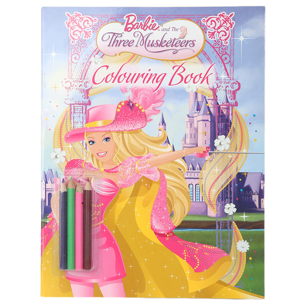 Colour Pencil Book Barbie Three Musketeers, Kids, Kids Educational Books, 6 to 9 Years, Chase Value