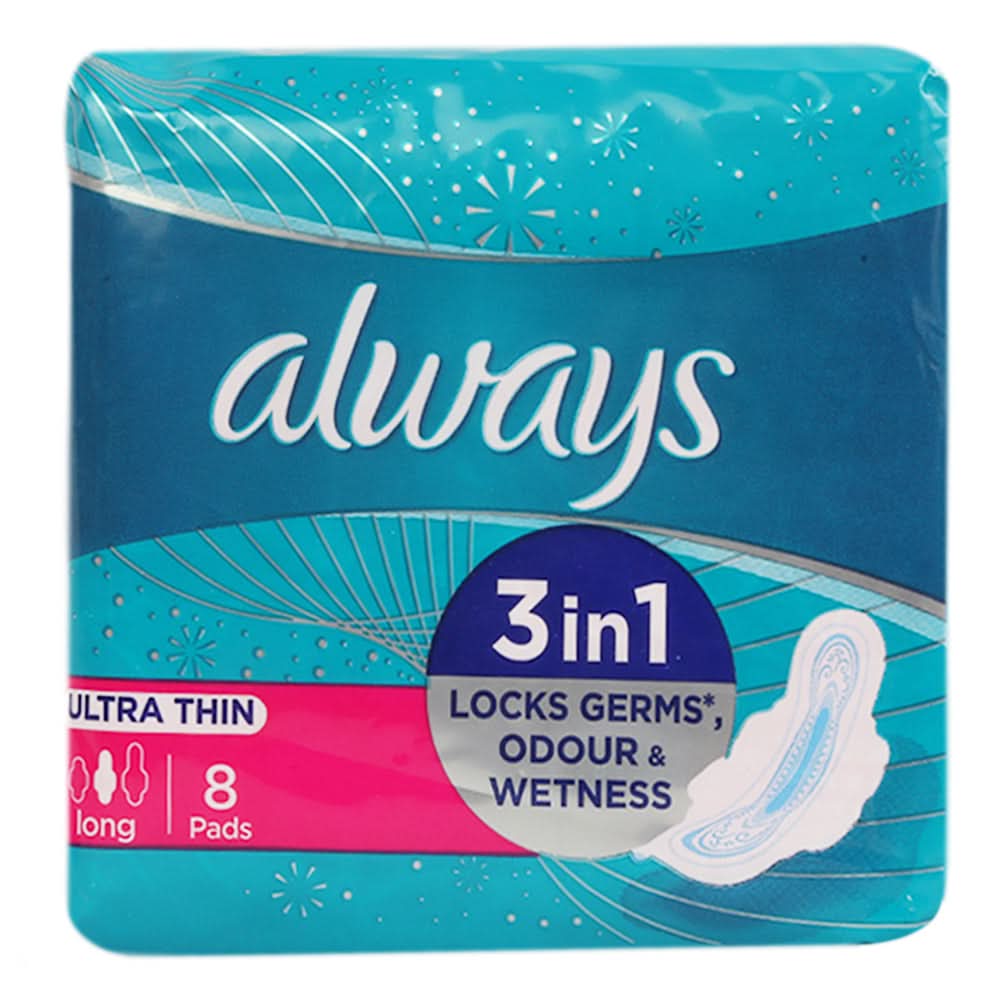 Always Ultra Thin Long - 8pcs, Beauty & Personal Care, Sanitory Napkins, Always, Chase Value