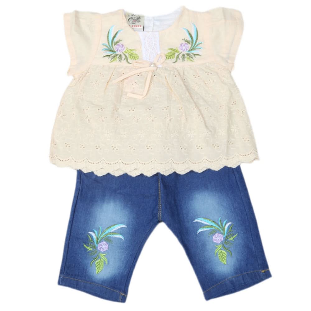 Newborn Girls 2pcs Suit - cream, Kids, NB Girls Sets And Suits, Chase Value, Chase Value