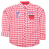 Boys Full Sleeves Casual Shirt - Red, Kids, Boys Shirts, Chase Value, Chase Value