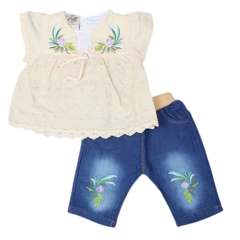 Newborn Girls 2pcs Suit - cream, Kids, NB Girls Sets And Suits, Chase Value, Chase Value