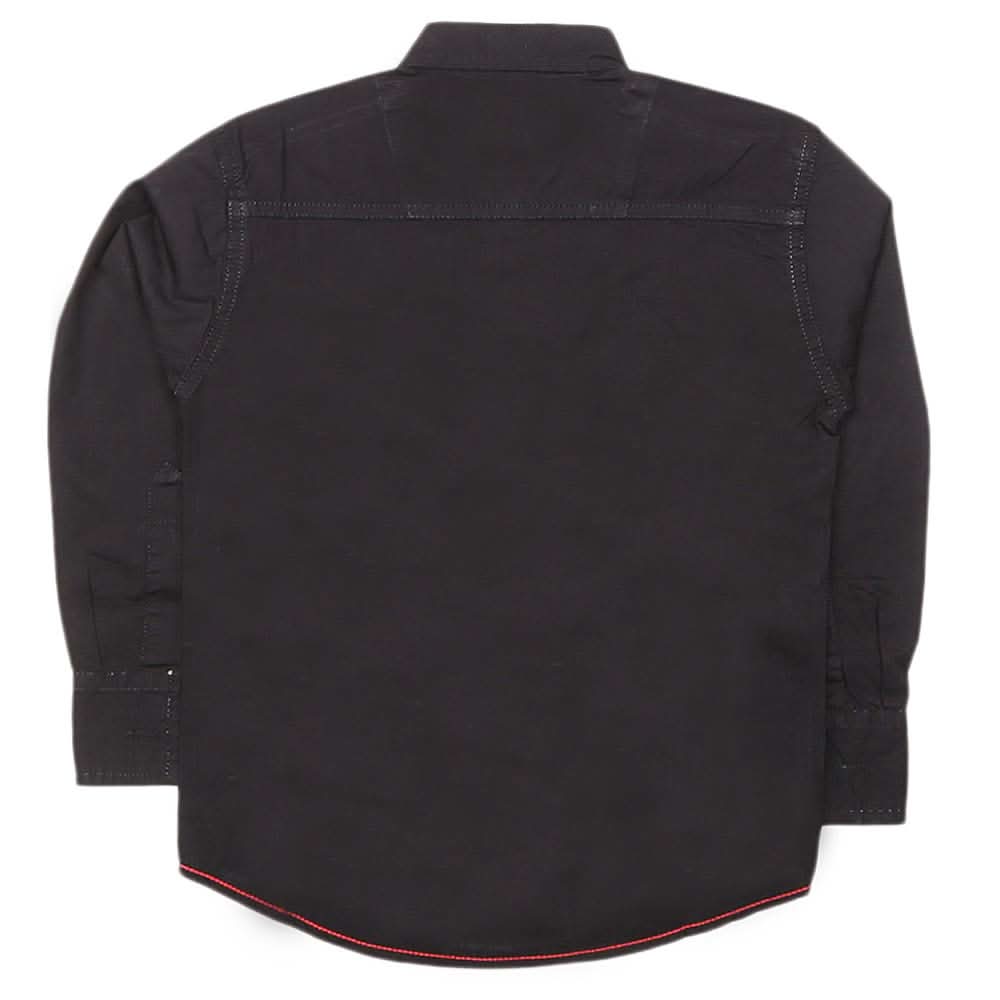 Boys Full Sleeves Casual Shirt - Black, Kids, Boys Shirts, Chase Value, Chase Value
