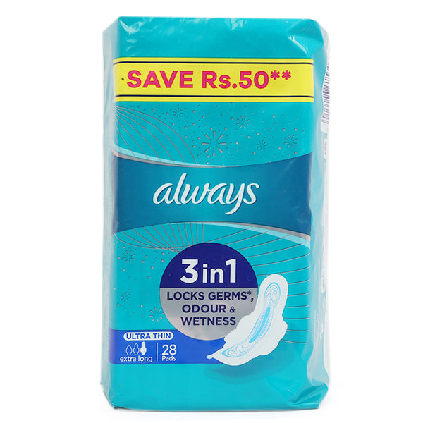 Always Ultra Xtra Long - 28 Pcs, Beauty & Personal Care, Sanitory Napkins, Always, Chase Value