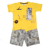 Boys Half Sleeves Suit 6B-43 - Yellow, Kids, Boys Sets And Suits, Chase Value, Chase Value