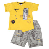 Boys Half Sleeves Suit 6B-43 - Yellow, Kids, Boys Sets And Suits, Chase Value, Chase Value