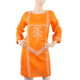 Women's Embroidered Kurti - Orange, Women, Ready Kurtis, Chase Value, Chase Value