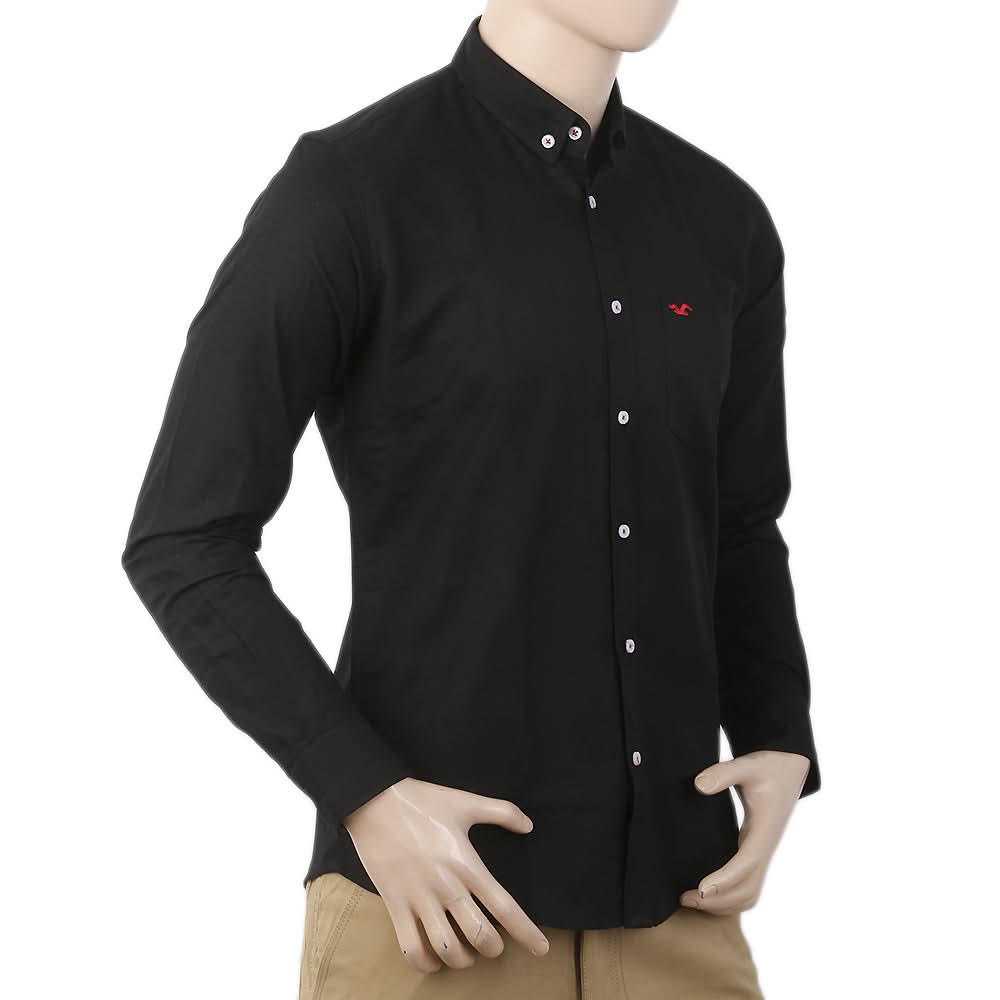 Men's Casual Branded Shirt - Black, Men, Shirts, Chase Value, Chase Value