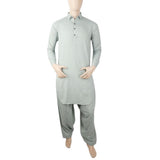 Men's Mashriq Slim Fit Shalwar Suit - Steel Green, Men, Shalwar Kameez, Chase Value, Chase Value