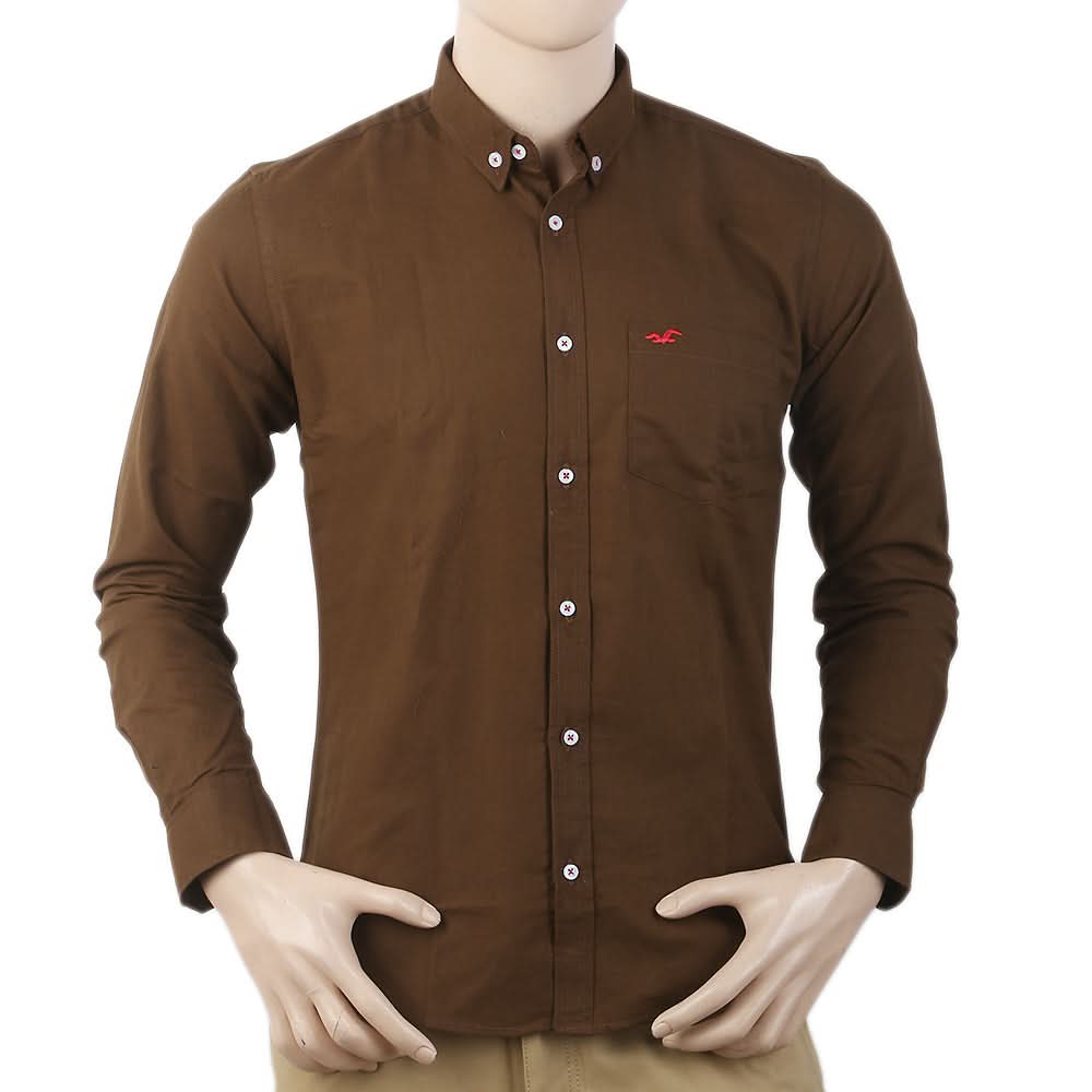 Men's Casual Branded Shirt - Coffee, Men, Shirts, Chase Value, Chase Value