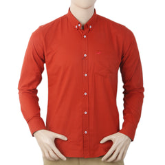 Men's Casual Branded Shirt - Rust, Men, Shirts, Chase Value, Chase Value