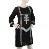 Women's Embroidered Kurti - Black, Women, Ready Kurtis, Chase Value, Chase Value
