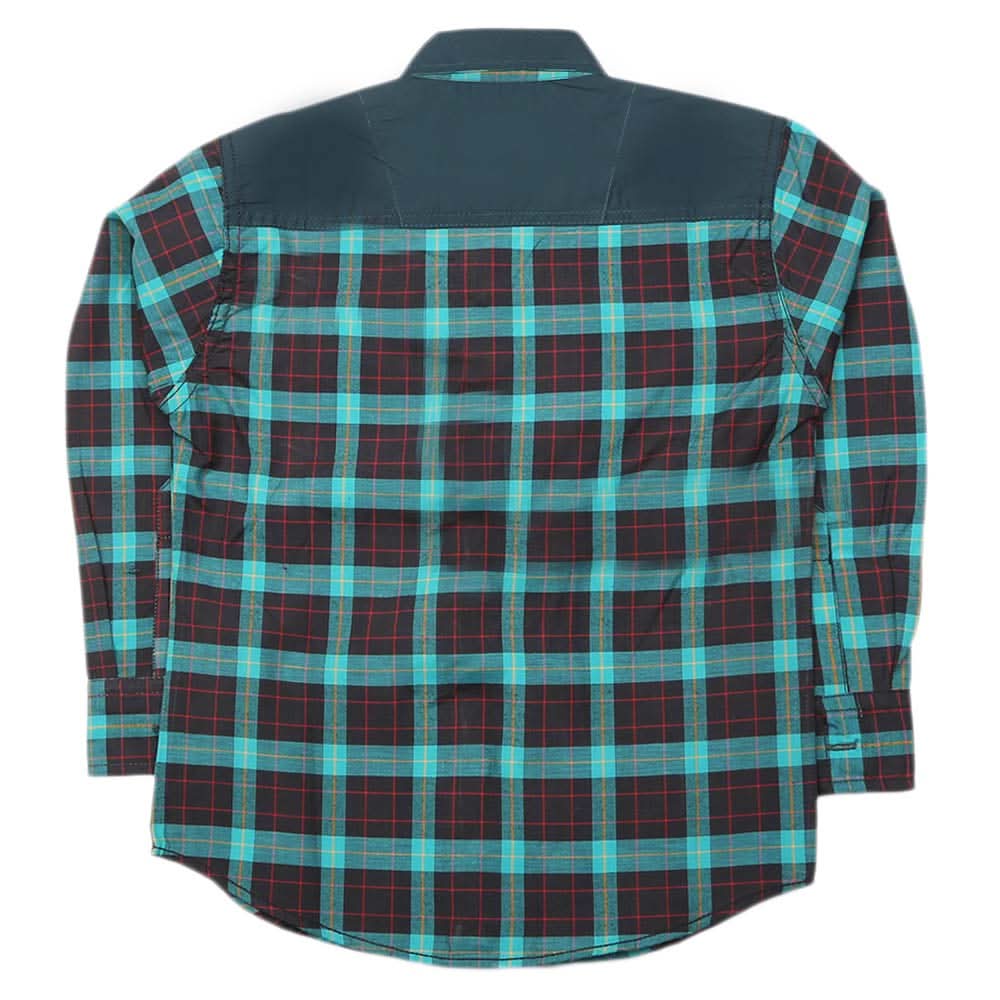 Boys Full Sleeves Casual Shirt - Green, Kids, Boys Shirts, Chase Value, Chase Value