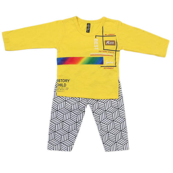 Boys Full Sleeves Suit - Yellow, Kids, Boys Sets And Suits, Chase Value, Chase Value