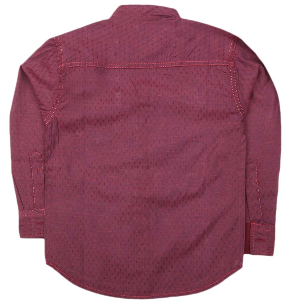 Boys Full Sleeves Casual Shirt - Maroon, Kids, Boys Shirts, Chase Value, Chase Value