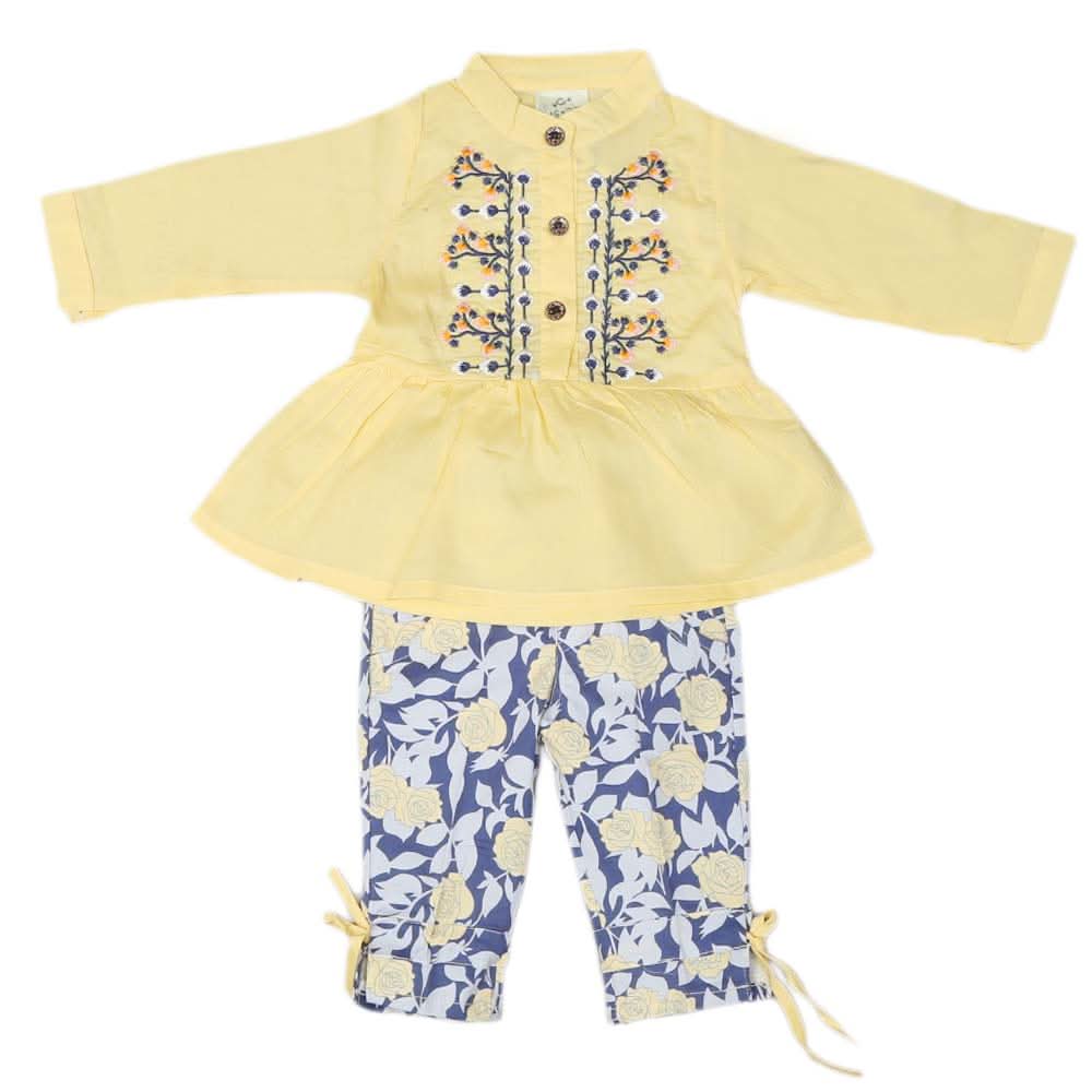 Newborn Girls 2pcs Suit - Yellow, Kids, NB Girls Sets And Suits, Chase Value, Chase Value
