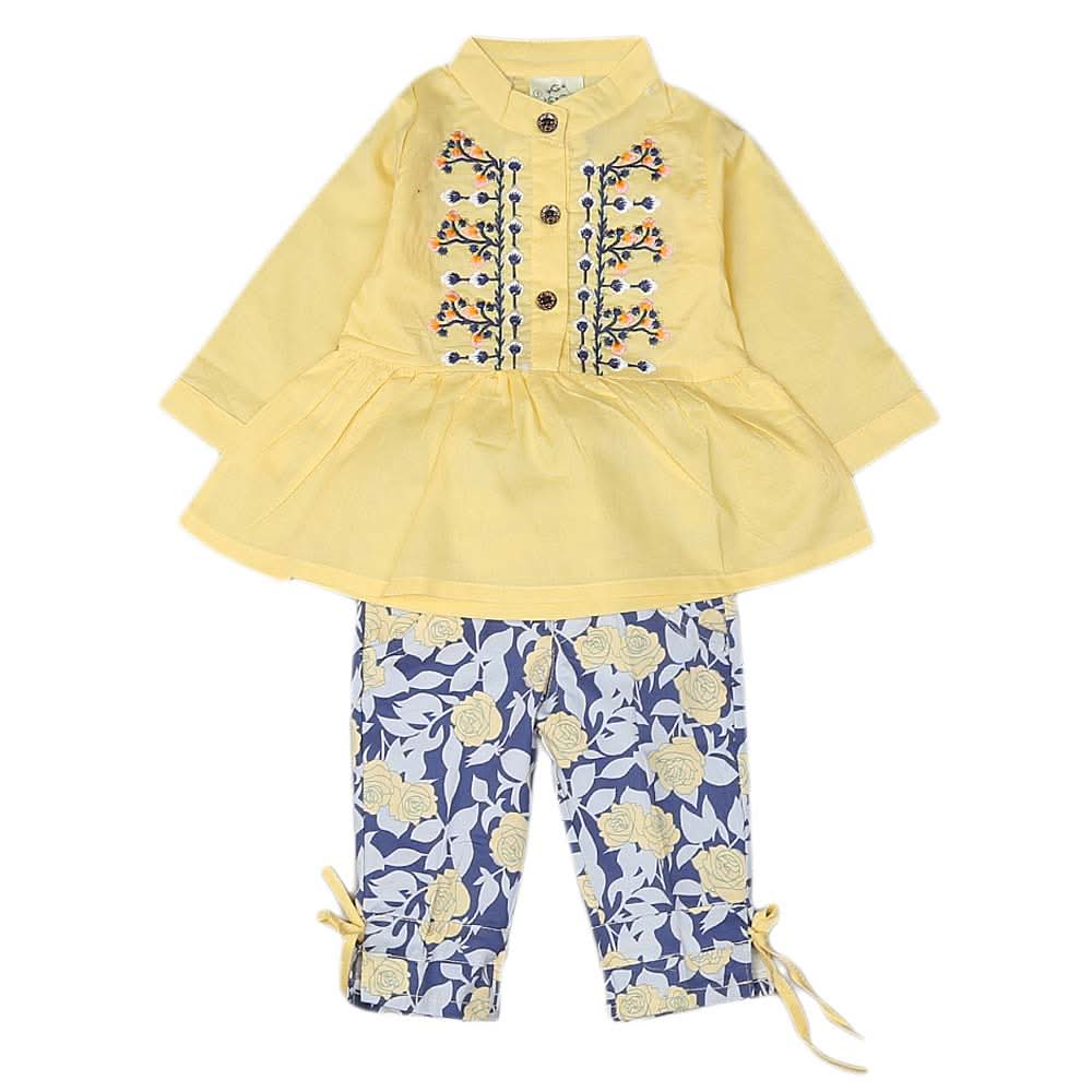 Newborn Girls 2pcs Suit - Yellow, Kids, NB Girls Sets And Suits, Chase Value, Chase Value