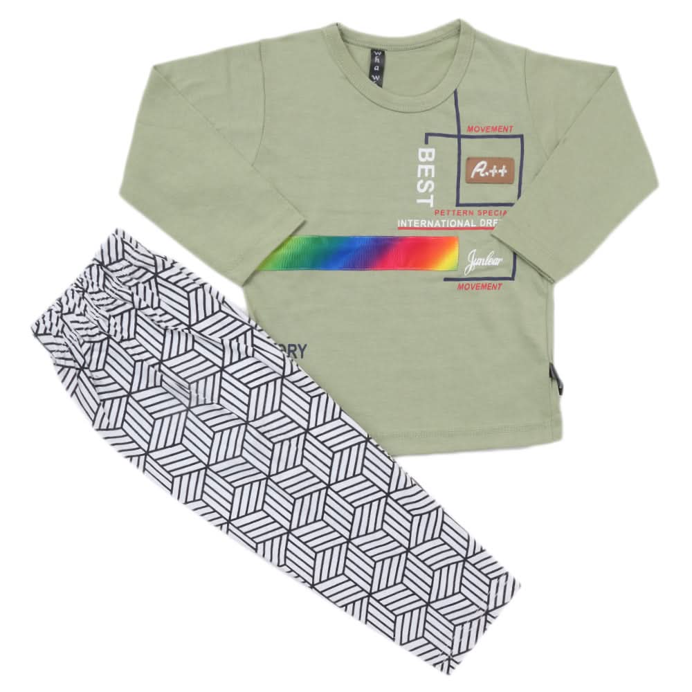 Boys Full Sleeves Suit - Green, Kids, Boys Sets And Suits, Chase Value, Chase Value