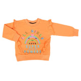 Girls Full Sleeves T-Shirt - Peach, Girls T-Shirts, Chase Value, Chase Value