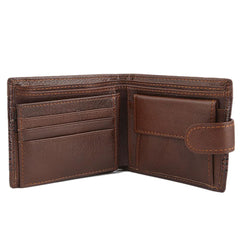 Men's Leather Wallet - Dark Brown - test-store-for-chase-value