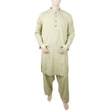 Men's Mashriq Slim Fit Suit - Olive, Men, Shalwar Kameez, Chase Value, Chase Value