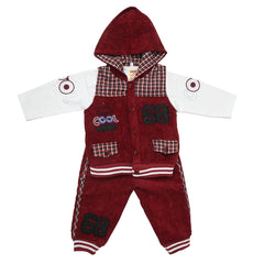 Boys Full Sleeves 3 Piece Pant Suit - Maroon, Kids, Boys Sets And Suits, Chase Value, Chase Value