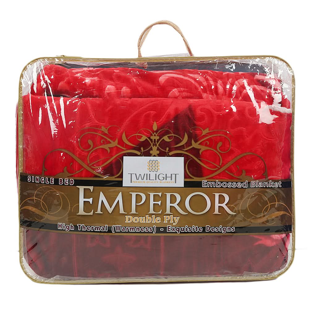 Emperor Blanket 2 PLY Single Bed - Red, Home & Lifestyle, Blanket, Chase Value, Chase Value