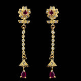 Women's Jhumki - Golden & Red, Women, Earrings & Tops, Chase Value, Chase Value