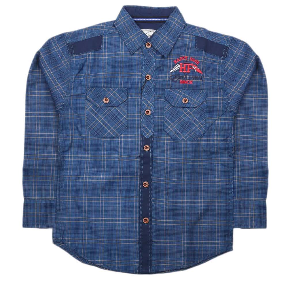 Boys Full Sleeves Casual Shirt - Blue, Kids, Boys Shirts, Chase Value, Chase Value