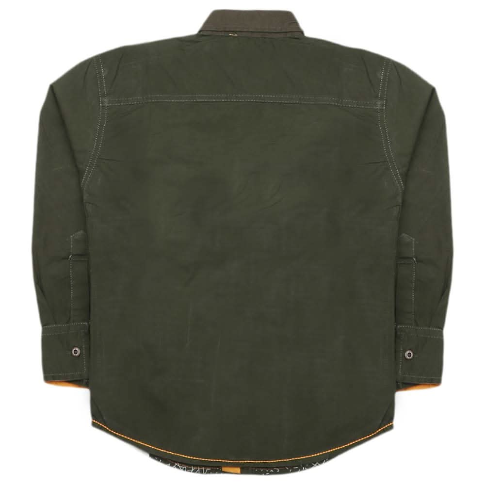 Boys Full Sleeves Casual Shirt - Green, Kids, Boys Shirts, Chase Value, Chase Value