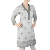 Women's Printed Kurti - Grey, Women, Ready Kurtis, Chase Value, Chase Value