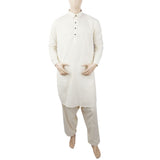 Men's Mashriq Slim Fit Shalwar Kameez - Cream, Men, Shalwar Kameez, Chase Value, Chase Value