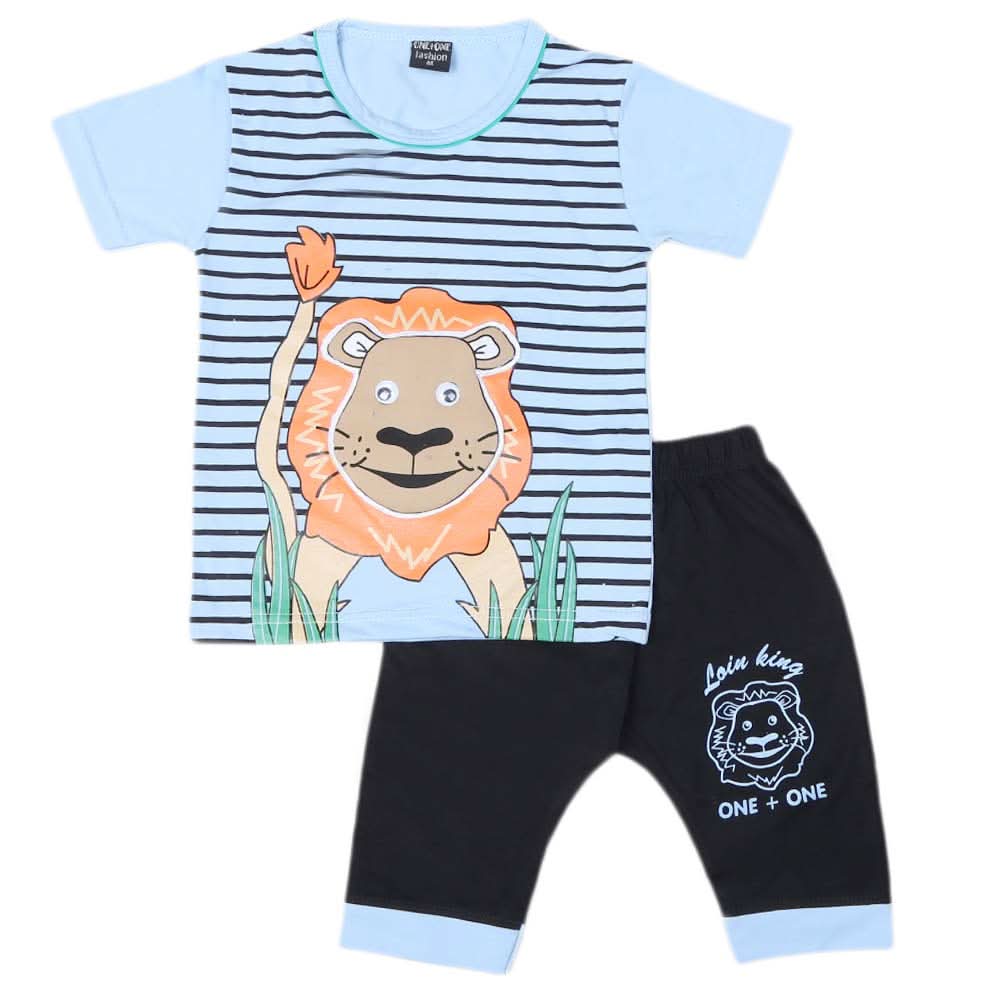 Boys Half Sleeves 2 Pcs Suit - Blue, Kids, Boys Sets And Suits, Chase Value, Chase Value