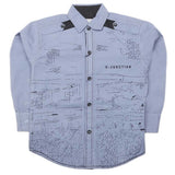 Boys Full Sleeves Casual Shirt - Light Grey, Kids, Boys Shirts, Chase Value, Chase Value