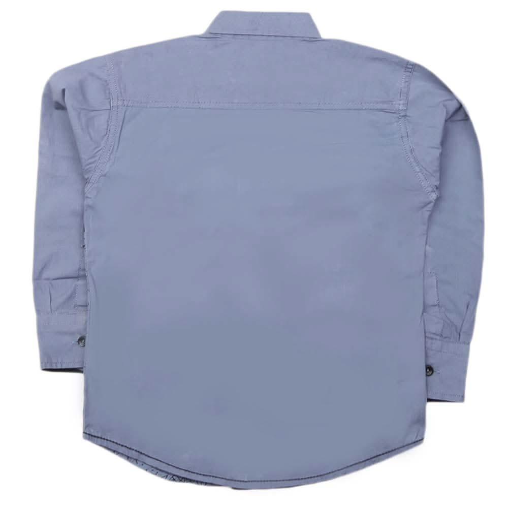 Boys Full Sleeves Casual Shirt - Light Grey, Kids, Boys Shirts, Chase Value, Chase Value
