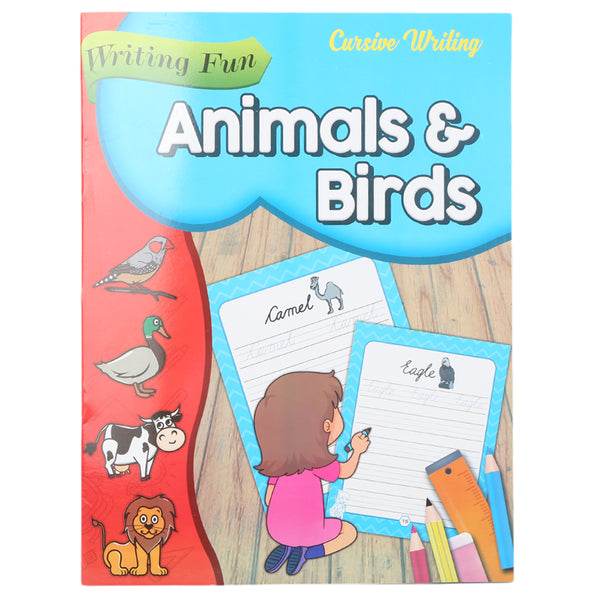 Writing Fun Animals & Birds Cursive, Kids, Kids Educational Books, 6 to 9 Years, Chase Value
