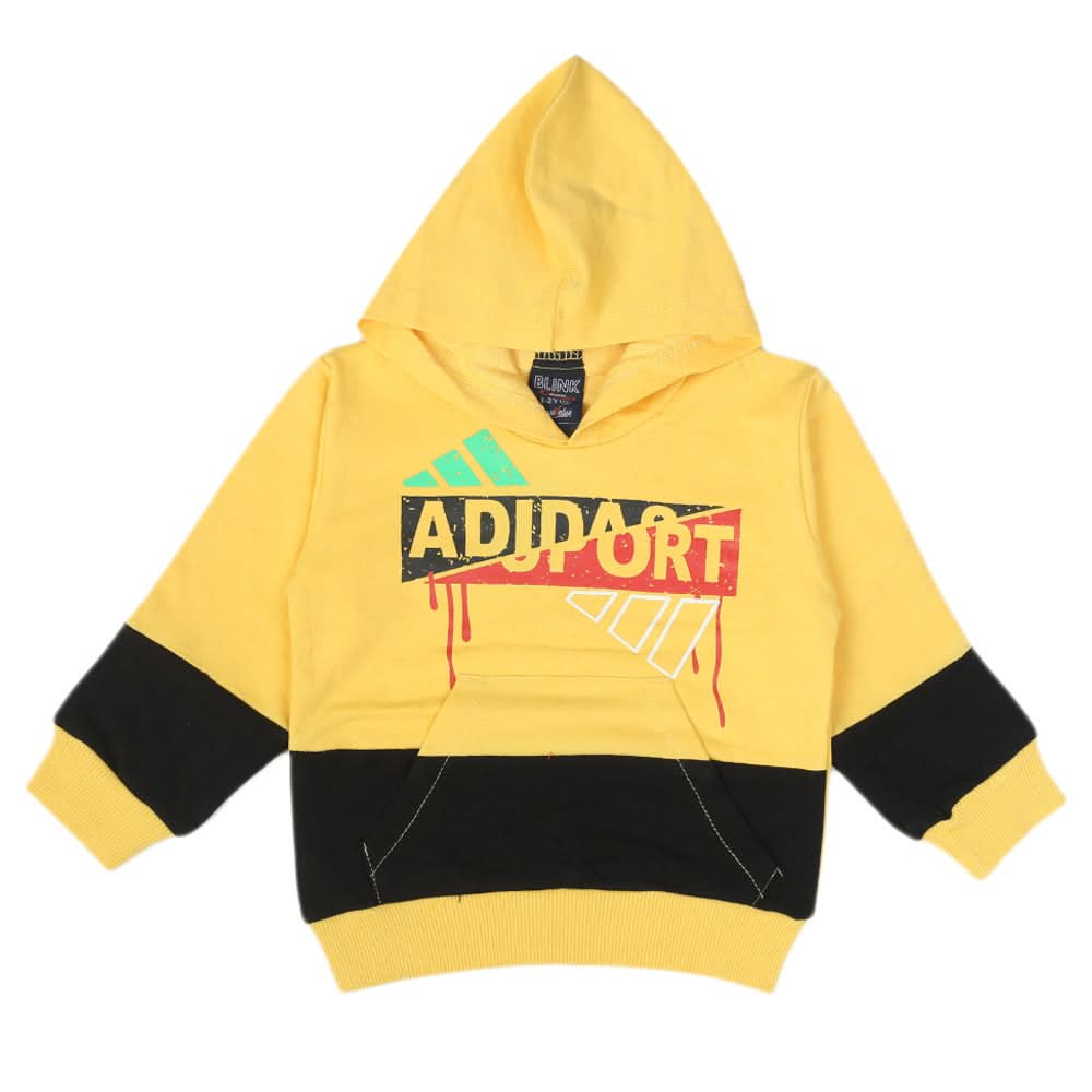 Boys Terry Hoodie - Yellow, Boys Hoodies & Sweat Shirts, Chase Value, Chase Value