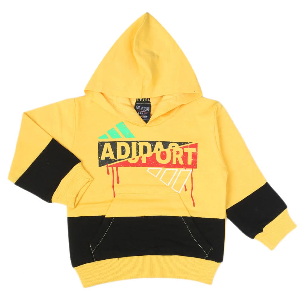Boys Terry Hoodie - Yellow, Boys Hoodies & Sweat Shirts, Chase Value, Chase Value