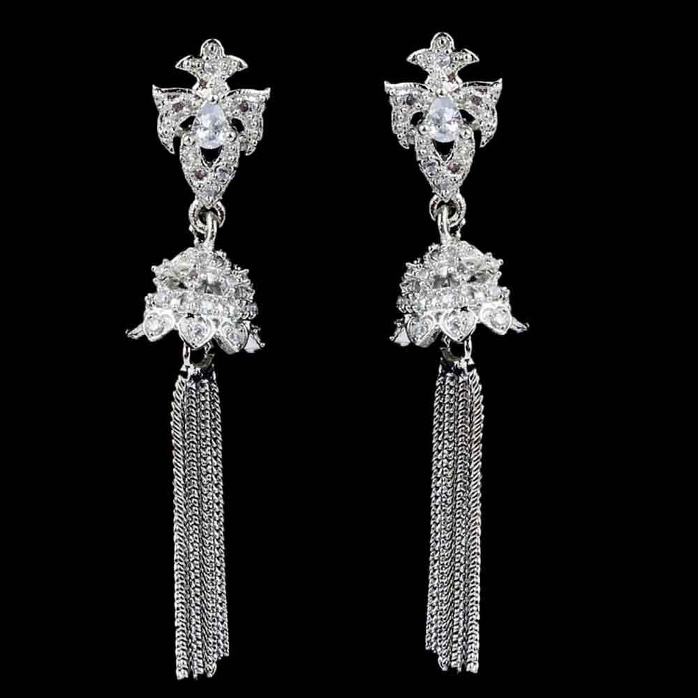 Women's Jhumki - Silver, Women, Earrings & Tops, Chase Value, Chase Value